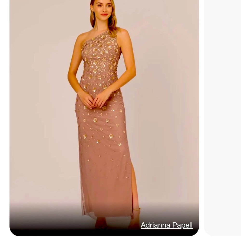 ADRIANNA PAPELL INE SHOULDER GOWN